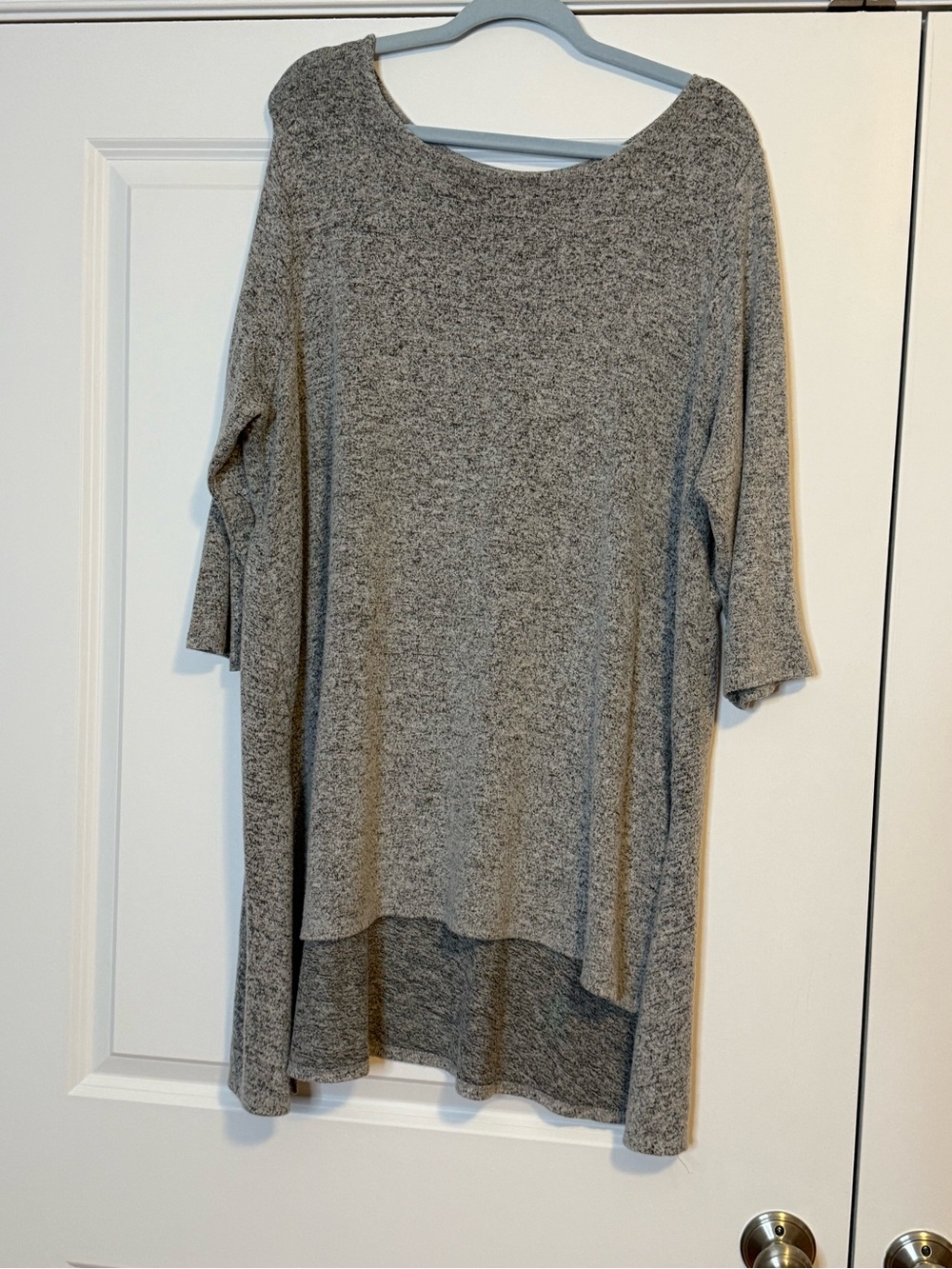 Philosophy Heathered Gray High-Low Tunic, 1X